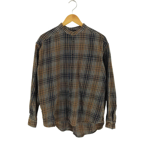 ビームスライツ BEAMS Lights ヘビーウェイト ツイル バンドカラー シャツ メンズ import:L