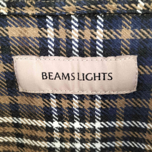 ビームスライツ BEAMS Lights ヘビーウェイト ツイル バンドカラー シャツ メンズ import:L
