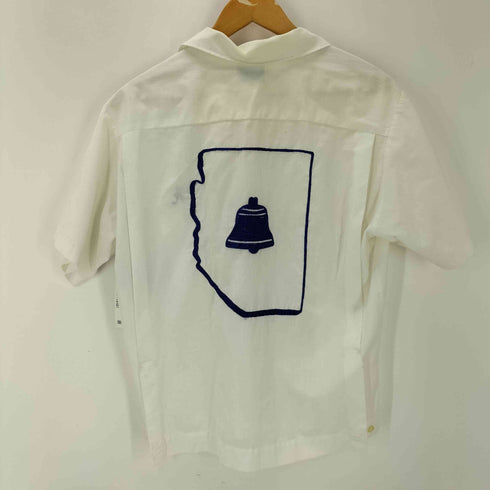 ヒルトン HILTON 70S USA製 両面 ベル 刺繍 S/S 開襟 オープンカラー ボーリング シャツ チェーン ステッチ メンズ import:M