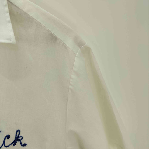 ヒルトン HILTON 70S USA製 両面 ベル 刺繍 S/S 開襟 オープンカラー ボーリング シャツ チェーン ステッチ メンズ import:M