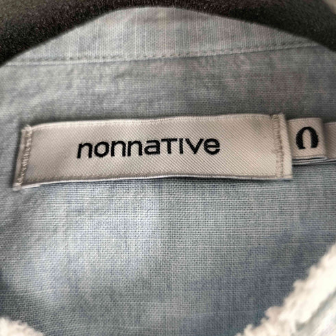 ノンネイティブ nonnative ノーカラーシャンブレーウエスタンシャツ メンズ