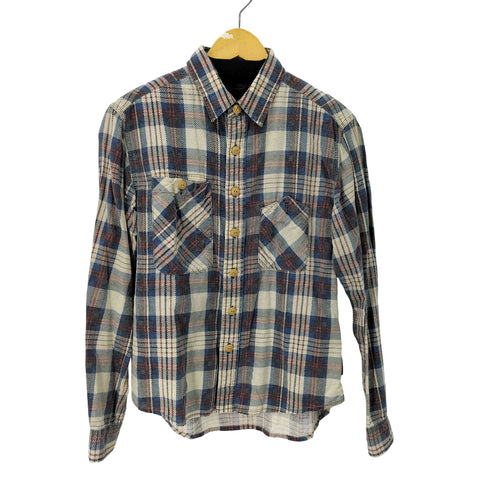 マナスタッシュ MANASTASH コットンリネン フランネルシャツ メンズ import:L