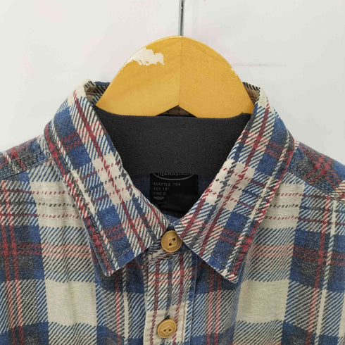 マナスタッシュ MANASTASH コットンリネン フランネルシャツ メンズ import:L