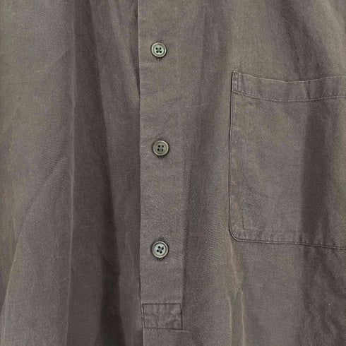 ヤエカ YAECA リネン混 プルオーバーL/S シャツ メンズ