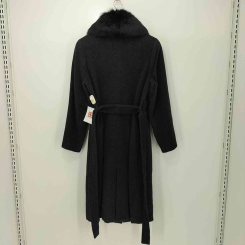 LAVITA アンゴラ ウール混 フォックスファー ロングコート レディース JPN:38