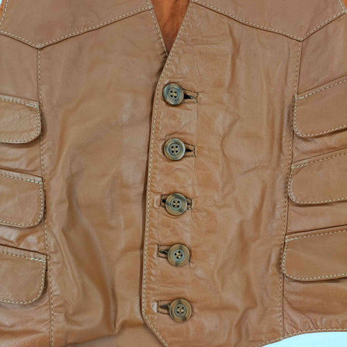 OUI INTERNATIONAL レザーベスト メンズ import:L