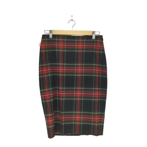 ラルフローレン RALPH LAUREN ウール混 チェックタイトスカート レディース 4