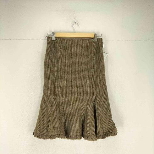 ラルフローレン RALPH LAUREN ウール混 チェックフレアスカート レディース 9