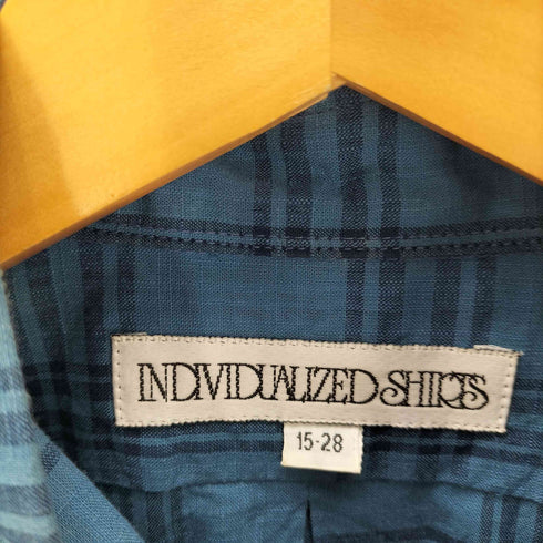 インディヴィジュアライズドシャツ individualized shirts USA製 L/S コットン チェック クロップド ワイド ボックス シャツ メンズ 15-28