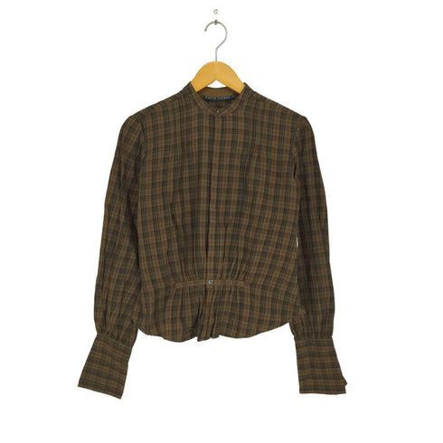 ラルフローレン RALPH LAUREN バンドカラーチェックシャツ レディース 11