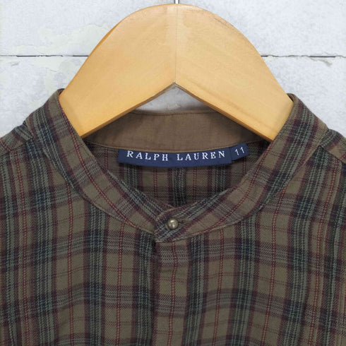 ラルフローレン RALPH LAUREN バンドカラーチェックシャツ レディース 11