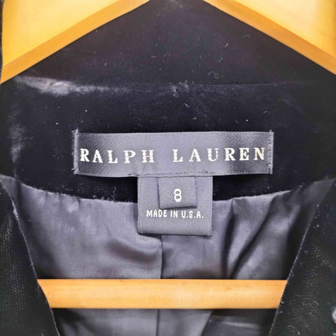ラルフローレン RALPH LAUREN USA製 レース装飾 ベロアジャケット レディース 8