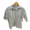Golden Key 60-70S 開襟 オープンカラー S/S ストライプ クロップド ボックス シャツ メンズ import:M