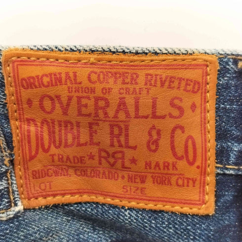 ダブルアールエルラルフローレン RRL RALPH LAUREN USA製 パッチワーク ダメージ リペア パッチワーク 加工 ボタンフライ セルビッチ ボルチモア デニム パンツ シンチバック メンズ 30x32