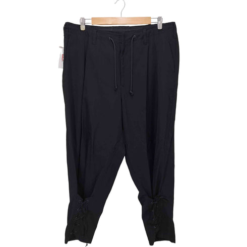 ヨウジヤマモトプールオム Yohji Yamamoto POUR HOMME 19SS 100番 ウールギャバジン 裾 レース編み込み アーミーパンツ ウールスラックス archive メンズ JPN:2