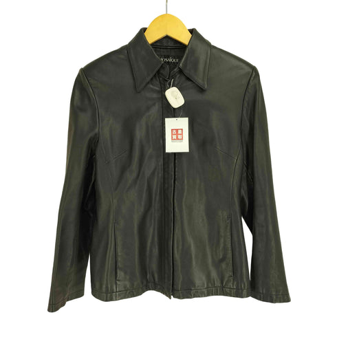 MOSAIQUE 本革 ジップアップ レザージャケット レディース