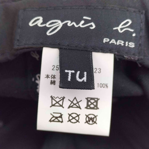 アニエスベー agnes b. PARIS b. ロゴ 刺繍 コットン キャップ レディース