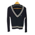 フレッドペリー FRED PERRY 刺繍ロゴ Vネック ケーブル編み チルデンニット レディース 8