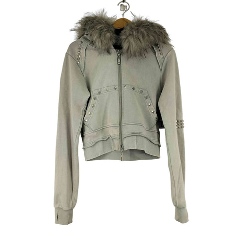 TYPE SHDE TYPE CROSS FOX FUR HOODIE GRAY メンズ JPN:S
