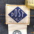 ポストオーバーオールズ POST OVERALLS USA製 RIGID SELVEDGE FIVE POCKET DENIM リジッド セルビッチ ジップフライ デニム パンツ スレキ総柄 メンズ XS