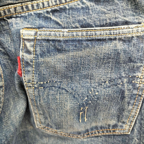 ウエアハウス WAREHOUSE DUBBLE WORKS セルビッチ ボタンフライ デニム パンツ メンズ 28