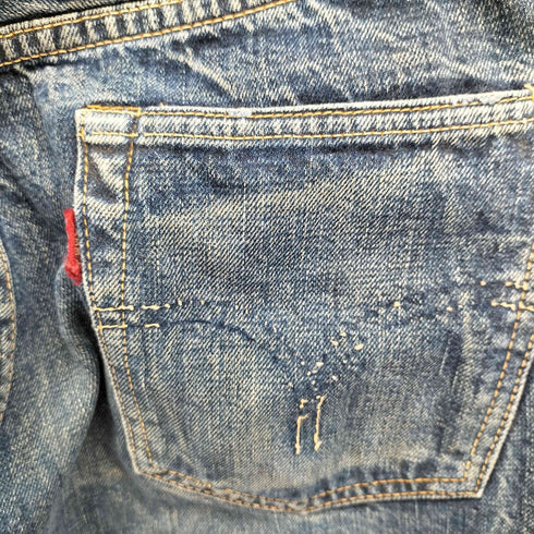 ウエアハウス WAREHOUSE DUBBLE WORKS セルビッチ ボタンフライ デニム パンツ メンズ 28