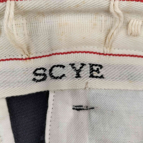 サイ SCYE クロップド丈 スラックスパンツ メンズ