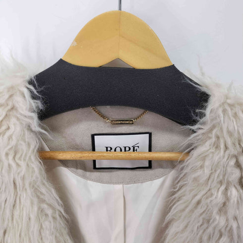 ロペマドモアゼル ROPE mademoiselle ウール混フェイクファーコート レディース 36