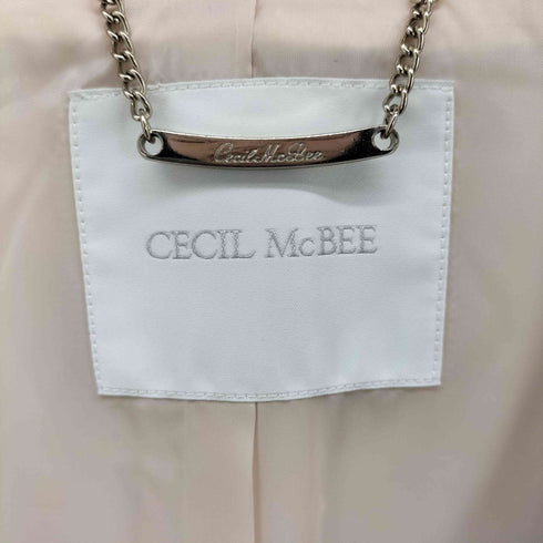セシルマクビー CECIL McBEE 袖フォックスファー ウール混 ビックカラー ベルテッド コート レディース JPN:M