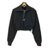 ジェイダ GYDA BIG COLLARハーフZIPショートスウェットトップス レディース FREE
