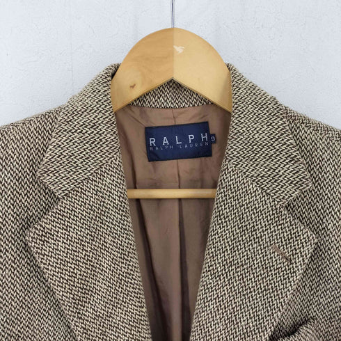 ラルフローレン RALPH LAUREN 90s 2Bヘリンボーンテーラードジャケット レディース