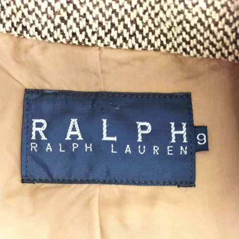 ラルフローレン RALPH LAUREN 90s 2Bヘリンボーンテーラードジャケット レディース