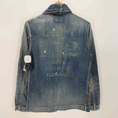 フリーホイーラーズ FREE WHEELERS BOOTLEGGERS 40'S US NAVY ショールカラー デニム ジャケット ステンシル プリント メンズ 34