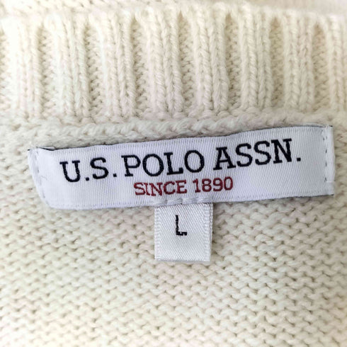 ユーエスポロアッスン U.S.POLO ASSN ロゴ刺繍アクリルニット メンズ JPN:L