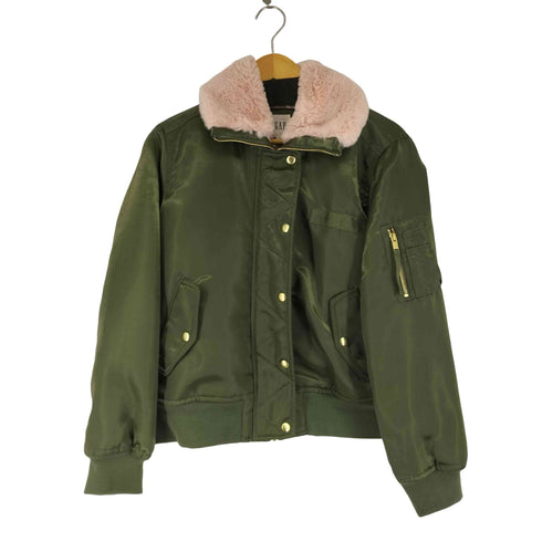 ギャップ Gap フェイクファーボンバージャケット レディース import:M