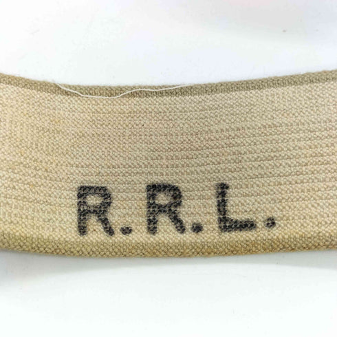 ダブルアールエルラルフローレン RRL RALPH LAUREN レザー ストライプ サスペンダー メンズ