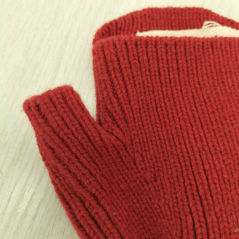 NOYN ストラップ付 オープンフィンガー ニットグローブ レディース