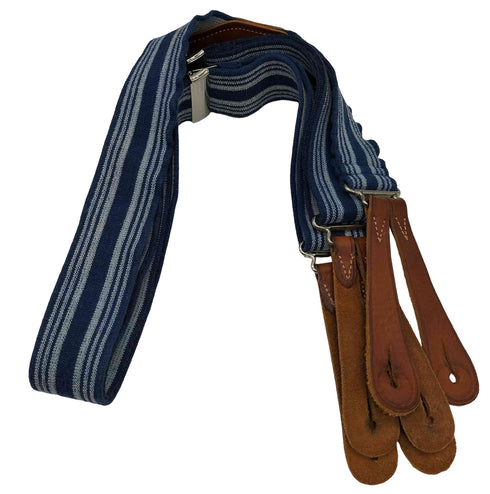 ダブルアールエルラルフローレン RRL RALPH LAUREN レザー ストライプ サスペンダー メンズ