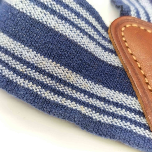 ダブルアールエルラルフローレン RRL RALPH LAUREN レザー ストライプ サスペンダー メンズ