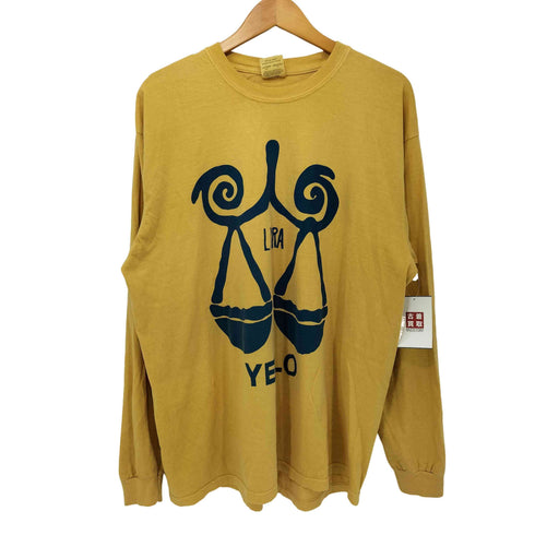 イエロー YELLO 24SS LIBRA 天秤座 L/S クルーネック Tシャツ ガーメントダイ メンズ import:XL