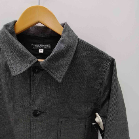 WEARMASTERS ブラック シャンブレー アトリエ ワーク コート エンジニア コート メンズ 36