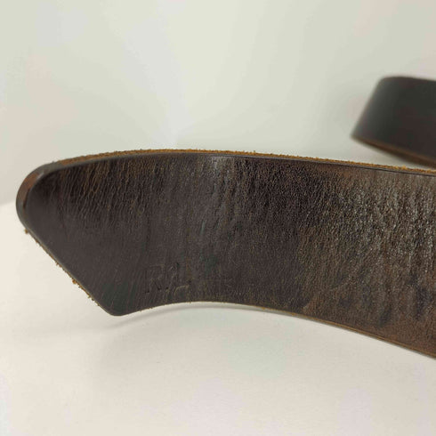 ダブルアールエルラルフローレン RRL RALPH LAUREN イタリア製 LEATHER DOUBLE-O-RING BELT レザー ダブル リング バックル ベルト メンズ 30