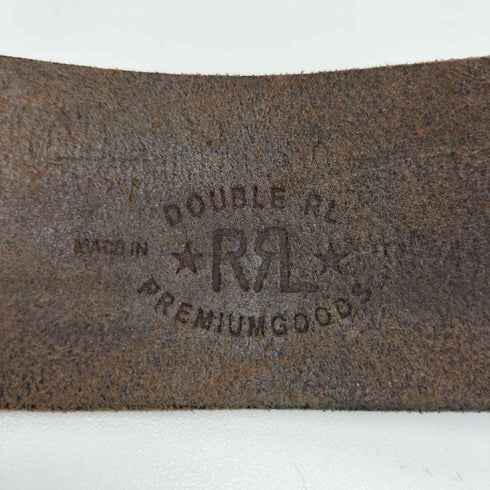 ダブルアールエルラルフローレン RRL RALPH LAUREN イタリア製 LEATHER DOUBLE-O-RING BELT レザー ダブル リング バックル ベルト メンズ 30