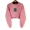 ザブラックアイパッチ THE BLACK EYE PATCH OG LABEL CROPPED CREW SWEAT PINK レディース
