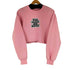 ザブラックアイパッチ THE BLACK EYE PATCH OG LABEL CROPPED CREW SWEAT PINK レディース