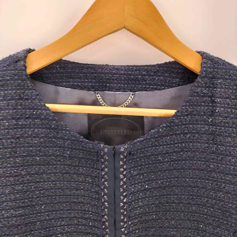 アンタイトル UNTITLED ラメノーカラーツイードジャケット スカート セットアップ レディース JK:1 SK:3