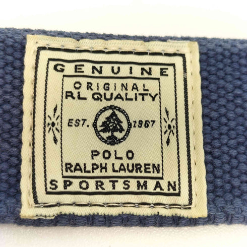 ポロバイラルフローレン Polo by RALPH LAUREN POLO SPORTS MAN ダブル リング バックル コットン ベルト フェード 加工 メンズ S