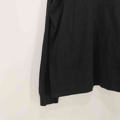 HAOMING 両面 刺繍 デザイン L/S クルーネック Tシャツ メンズ JPN:XL