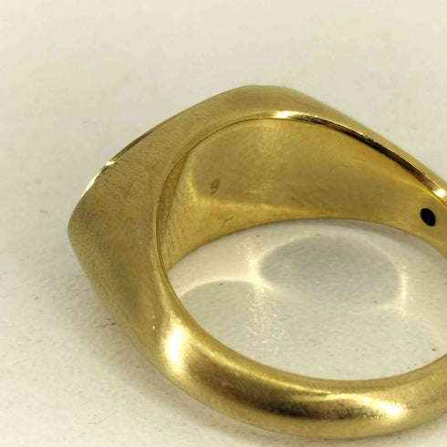 ディーゼル DIESEL STAINLESS STEEL LOGO SIGNET RING メンズ 19