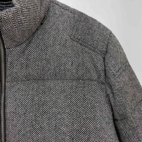 トミーヒルフィガー TOMMY HILFIGER ヘリンボーン ダウンジャケット メンズ import:L